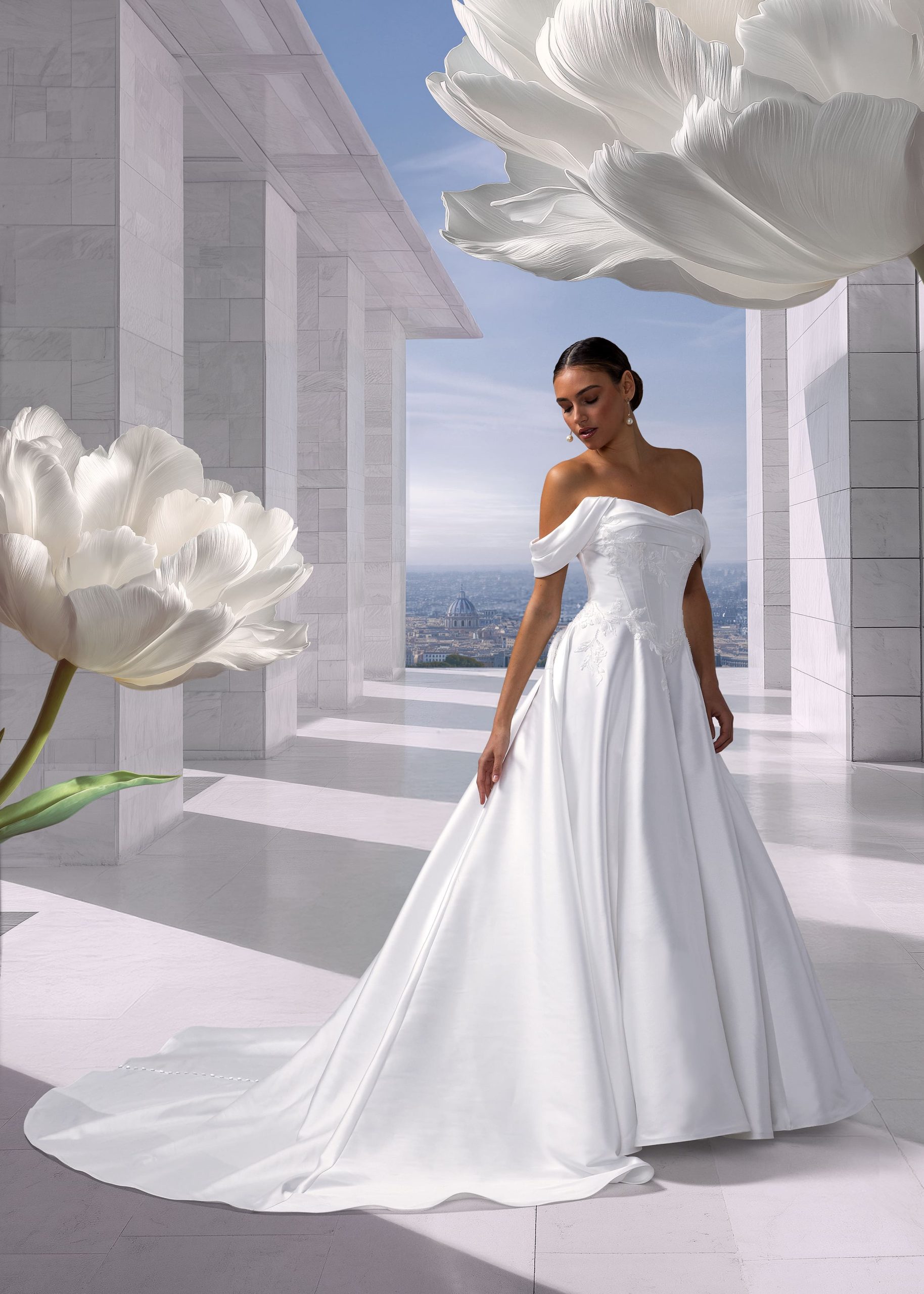 Robe de mariée FILIPINE-robe satin — À l’infini mariage